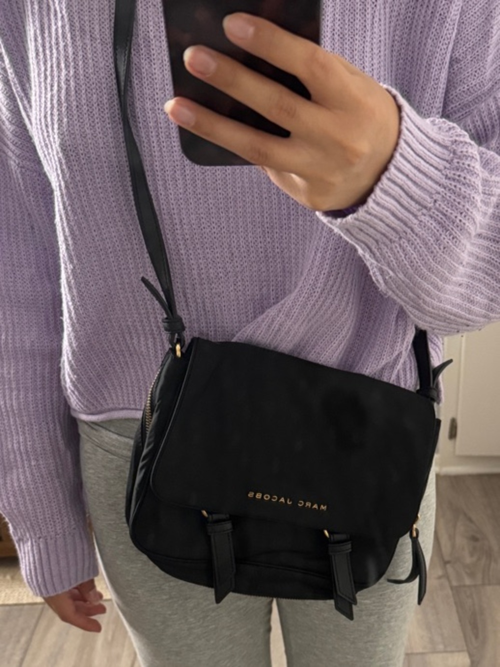 Like New Marc Jacobs Nylon Black Crossbody Bag
